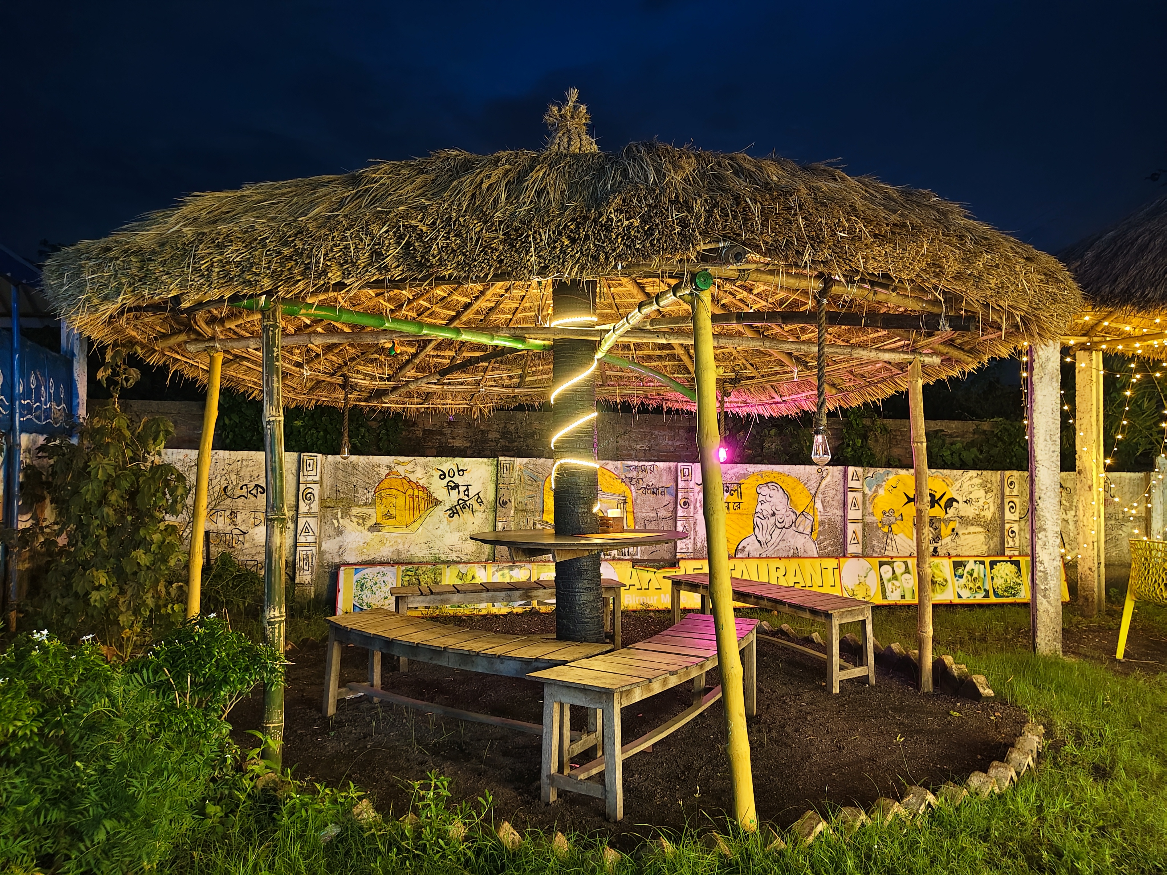 AK Cafe interior with warm ambient lighting